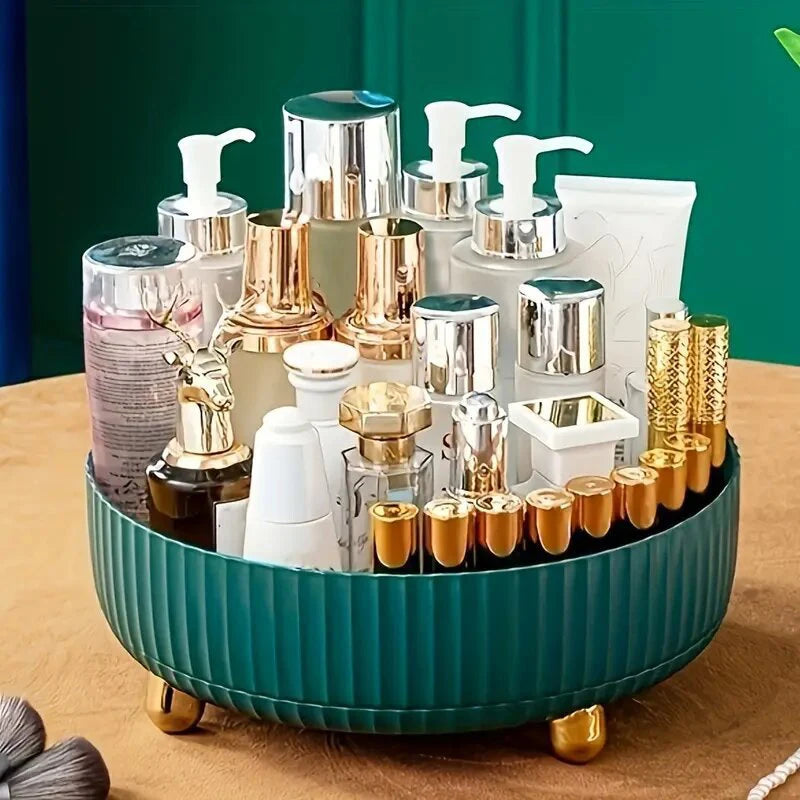 Makeup Perfume Organizer Tray 360° Rotating Lazy Susan, Spinning Organizer and Skincare & Cosmetics Storage with Large Capacity