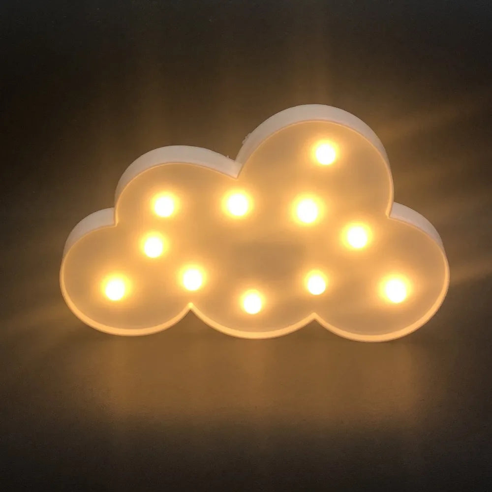 Cloud LED 3D Cartoon Night Light Wall Baby Lamp Toys Nordic Lamp Home Decoration Children's INS Photographic Props Xmas Gift