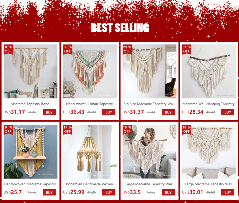 Big Macrame Wall Hanging Tapestry With Tassels Hand Woven Nordic Style For Living Room Bedroom House Art Decor Boho Decoration