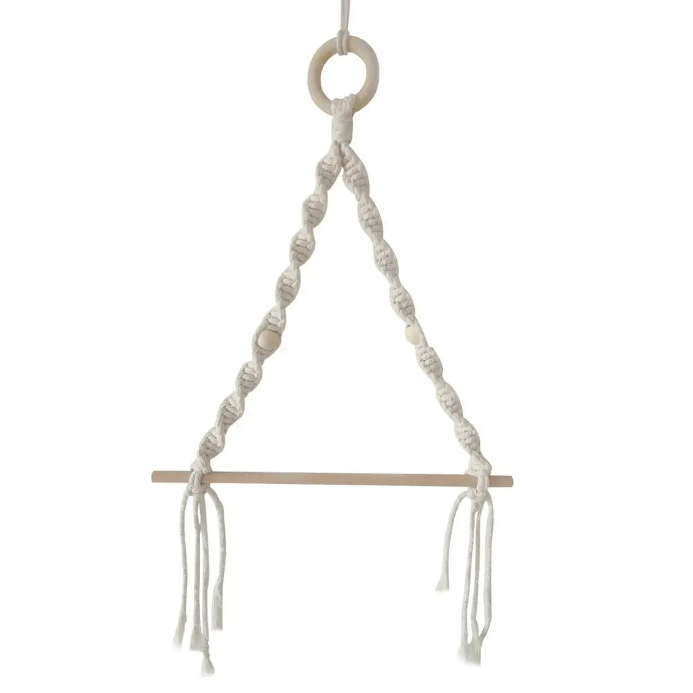 Nordic Wooden Stick Toilet Paper Holder Wall Hanging Hand-woven Tapestry Macrame Kitchen Bathroom Towel Rack Decoration