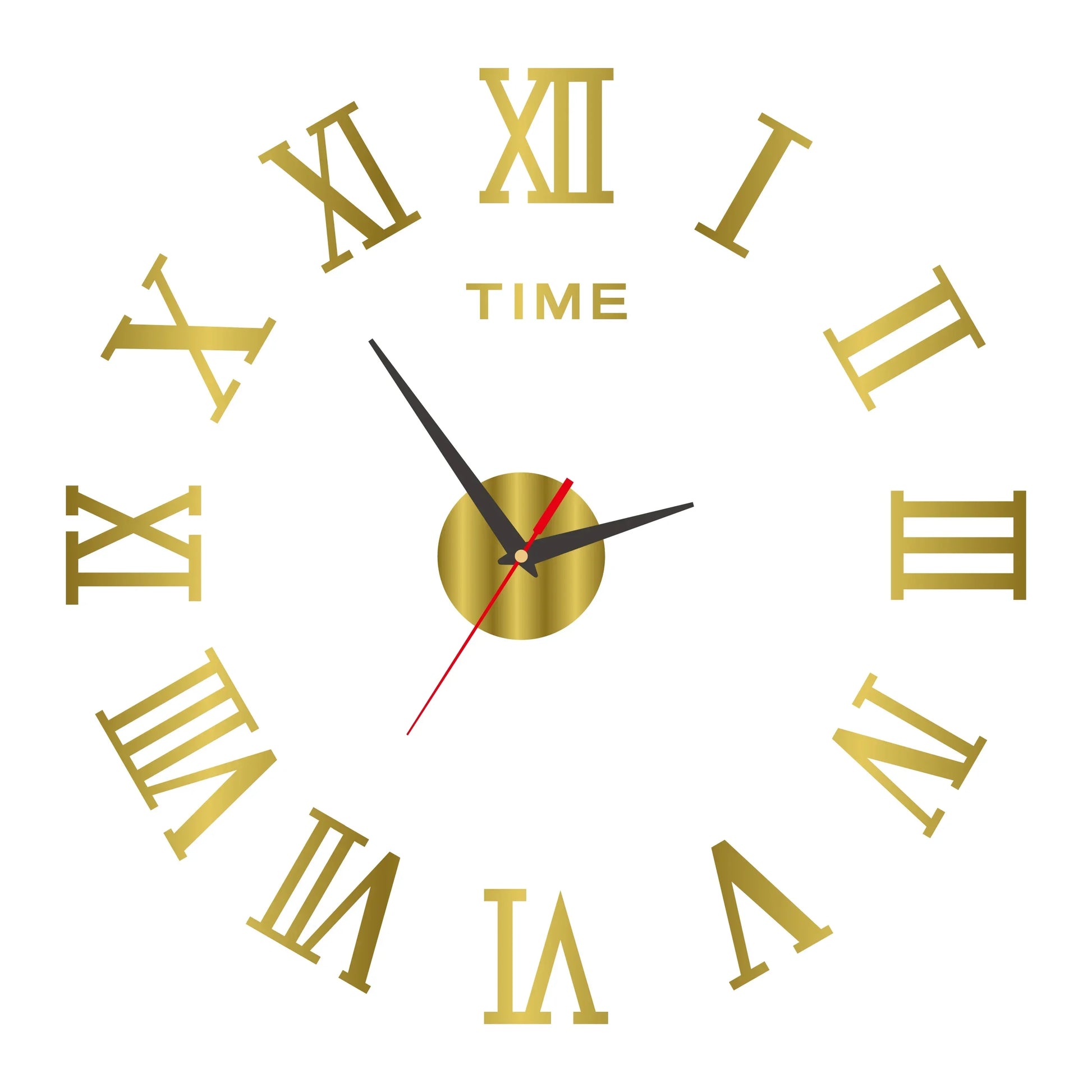 3D Luminous Wall Clock Frameless Acrylic DIY Digital Clock Wall Stickers Mute Clock for Living Room Bedroom Office Wall Decor