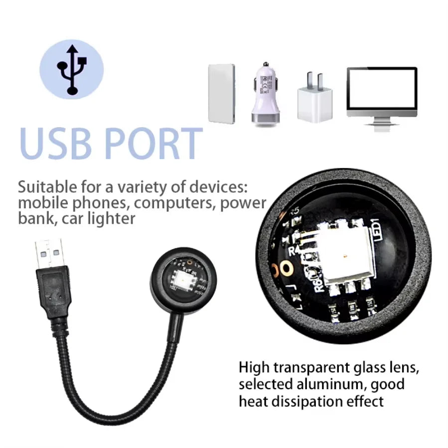 LED Sunset Lamp USB Rainbow Neon Night Light Projector Lamp Room Phone Self Photography Atmosphere Light Bedroom Wall Decor Gift