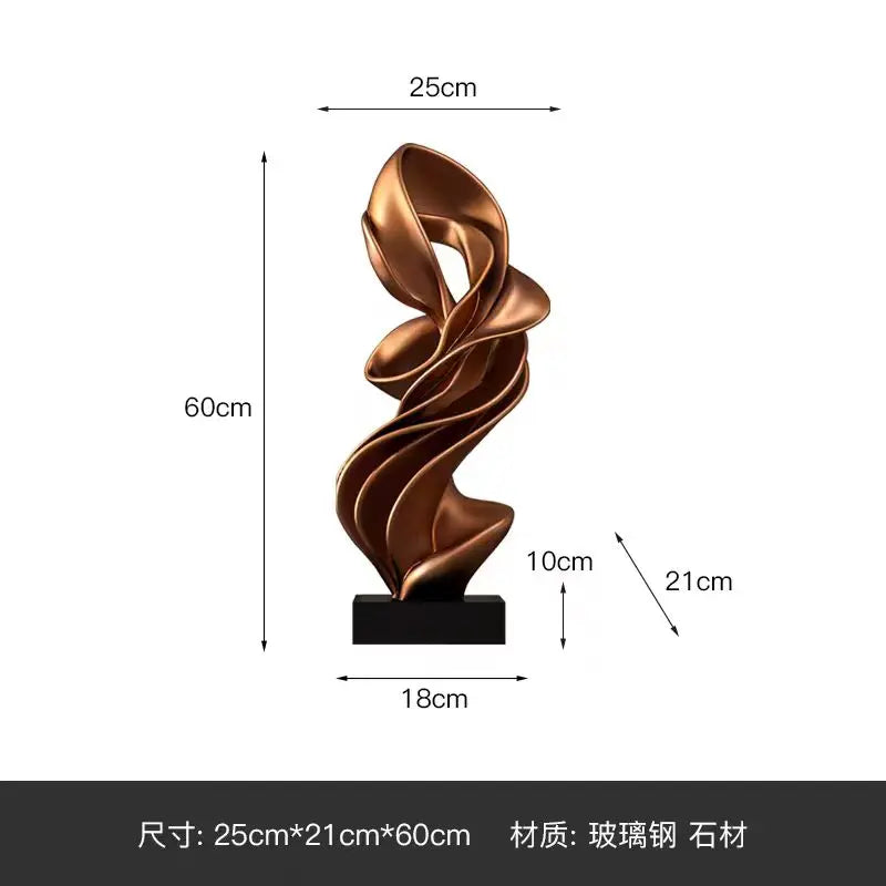 Home Decorations Modern Abstract Sculpture Ornaments Luxury Living Room Decor Accessories Handicrafts Floor Ceiling Art Decorati