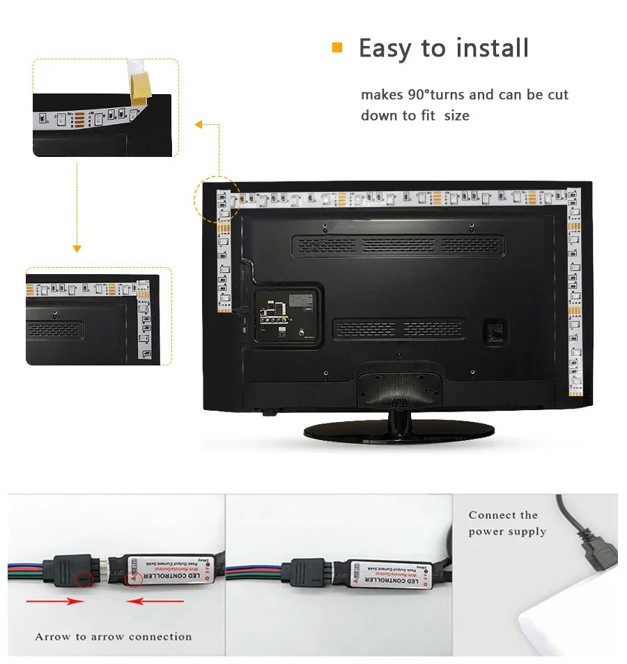 LED Strip Light WIFI Bluetooth Control 5050 RGB Led Lights Flexible Ribbon Luces Led 1M-30M 5V USB TV BackLight Room Decoration