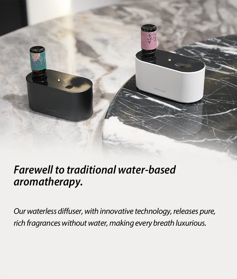 KINSCOTER Premium Portable Waterless Aroma Diffuser Compact Essential Oil Nebulizer Ideal Scent Machine for Gifting
