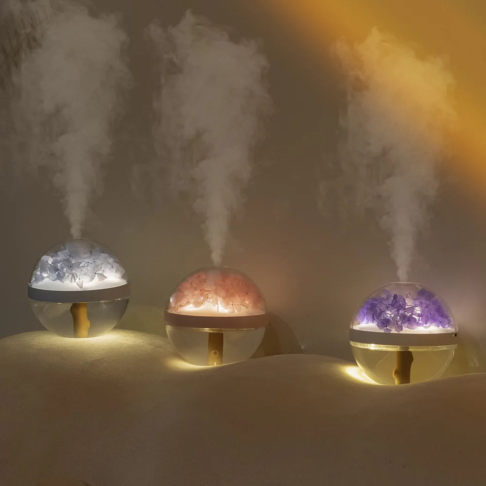 800mAh USB Rechargeable Battery Air Humidifier Eternal Flower Portable Mist Sprayer Aroma Diffuser Home Mini Humidifier Atomizer