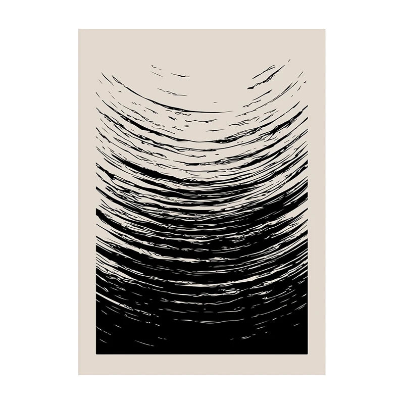 Abstract Shapes and Lines Canvas Paintings Retro Geometric Lines Poster and Print Minimal Art Wall Art Picture for Home Decor