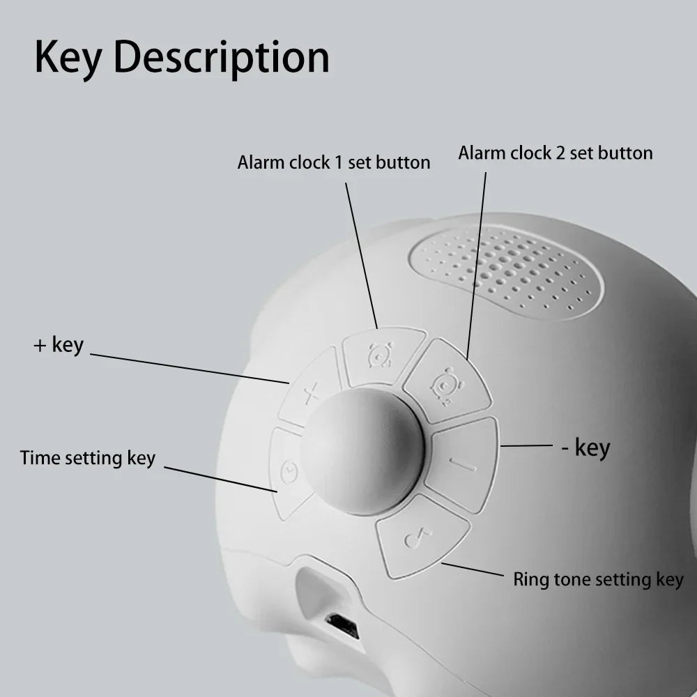 New Night Light Cute Expression Alarm Clock Child Alarm Clock Voice Controlled Light Multifunctional For Home Thermometer