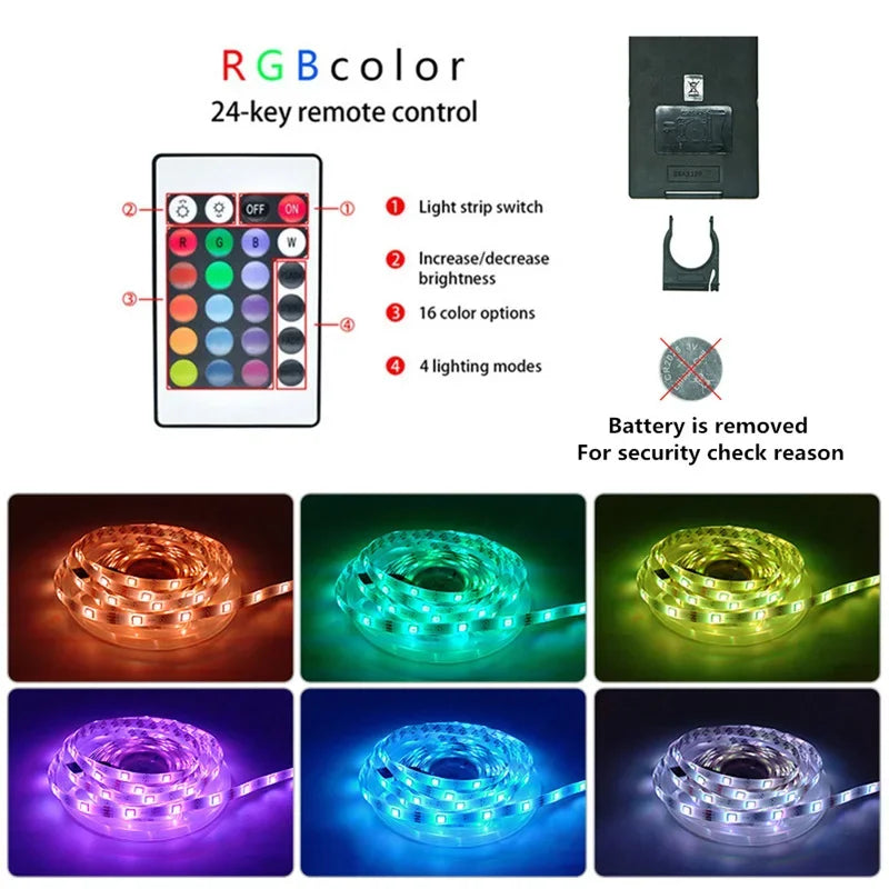 LED Strip Light WIFI Bluetooth Control 5050 RGB Led Lights Flexible Ribbon Luces Led 1M-30M 5V USB TV BackLight Room Decoration
