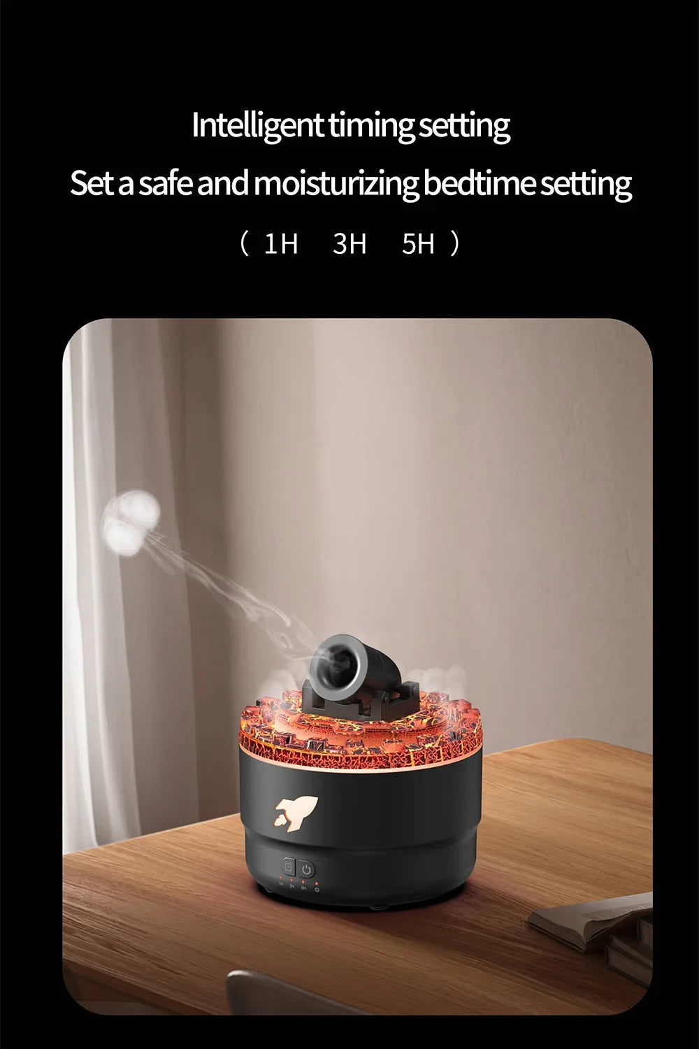 Cannon Aromatherapy Diffuser Jellyfish Spray Air Humidifier 7Colour Gradient Night Light Ultrasound Essential Oil Arome Diffuser