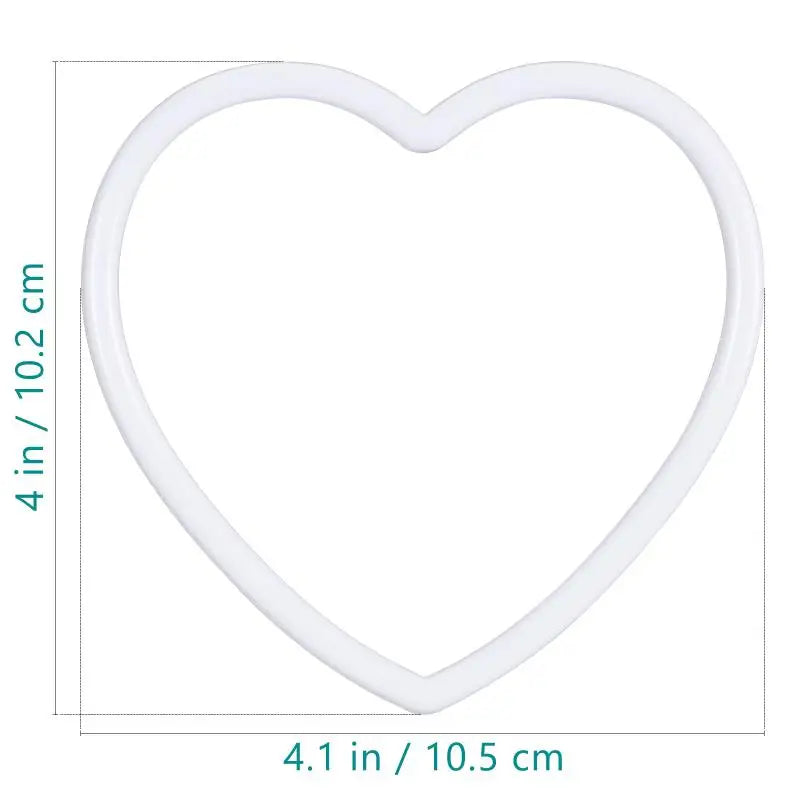 20/10 Pcs Heart Shaped Dream Catcher Rings Acrylic Crafts Floral Wall Hanging Wreath Macrame Handmade Accessories