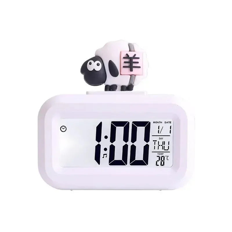 New Cartoon Music Stopwatch for Studying Time Management Date Countdown Timer Digital Table Clocks Reminder Desktop Alarm Clock