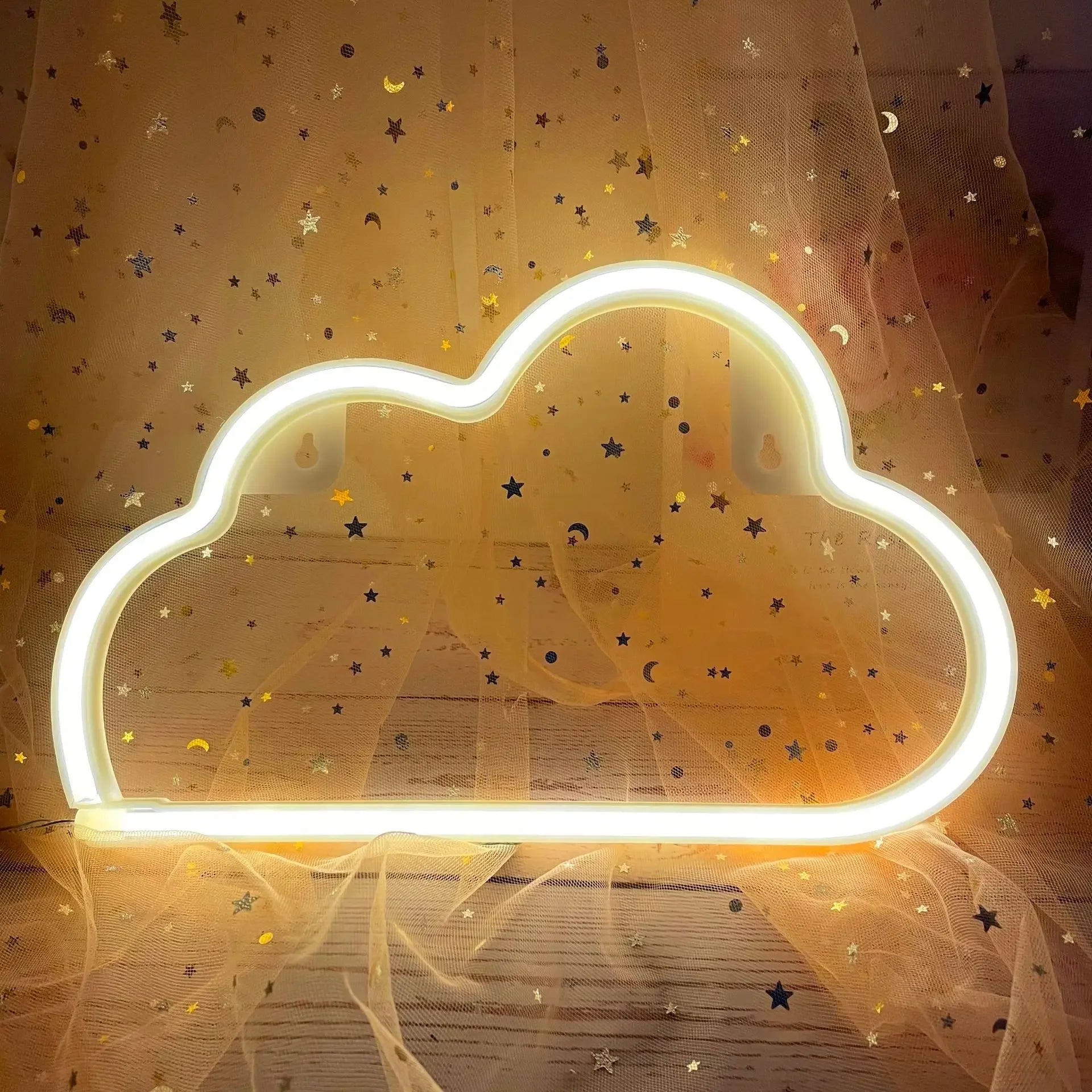 Cloud Lightning LED Neon Sign Night Light Battery/USB Operated for Children's Room Party Home Bar Lamp Gift Decoration