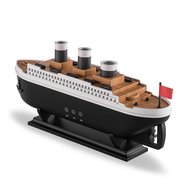 250ml Titanic Ship Model Decoration Air Humidifier Essential Oil Diffuser Jellyfish Smoke Ring Spray Aroma Diffuser For Home