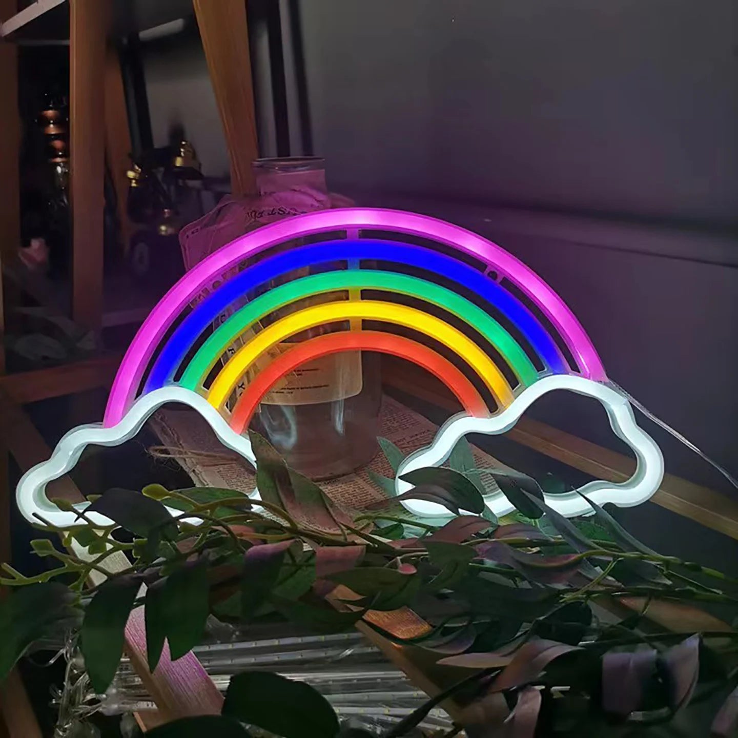 Rainbow Cloud LED Neon Light, USB or Battery Powered, Pride Day Party, Bedroom, Living Room, Wedding Decoration, Birthday Gift