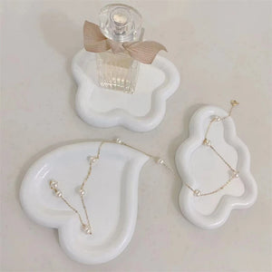 Creative Resin Trays Home Decor Jewelry Dish Heart Cloud Shape Storage Plate Organizer Watch Keys Holder Earrings Necklace Bowls