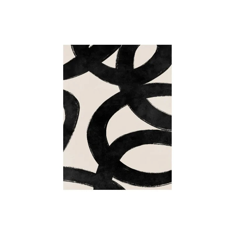 Modern Poster Abstract Art Prints Canvas Painting Beige Black Line Minimal Wall Art Pictures For Living Room Home Decor