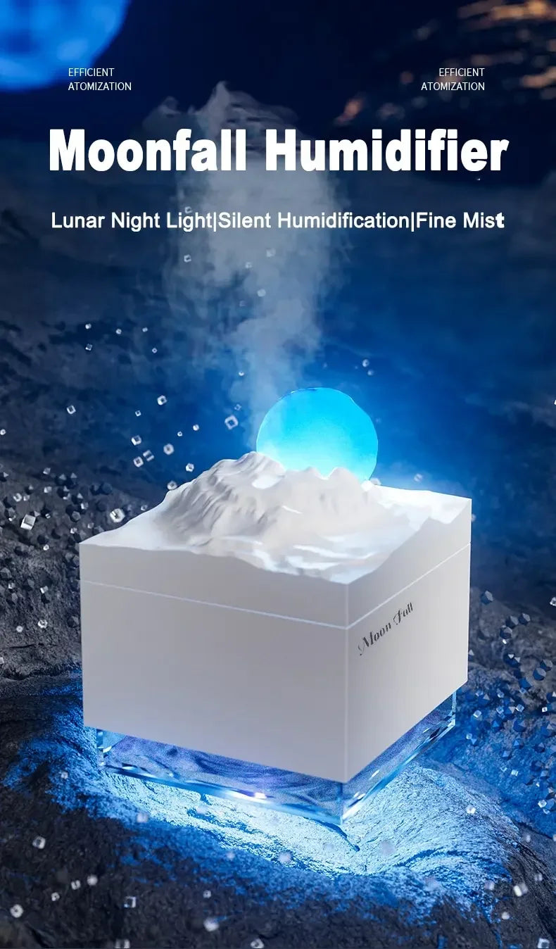 Scent Diffuser Cool Mist Humidifier with LED Moon Lamp, Essential Oil Aroma Diffuser and Night Light for Home and Office