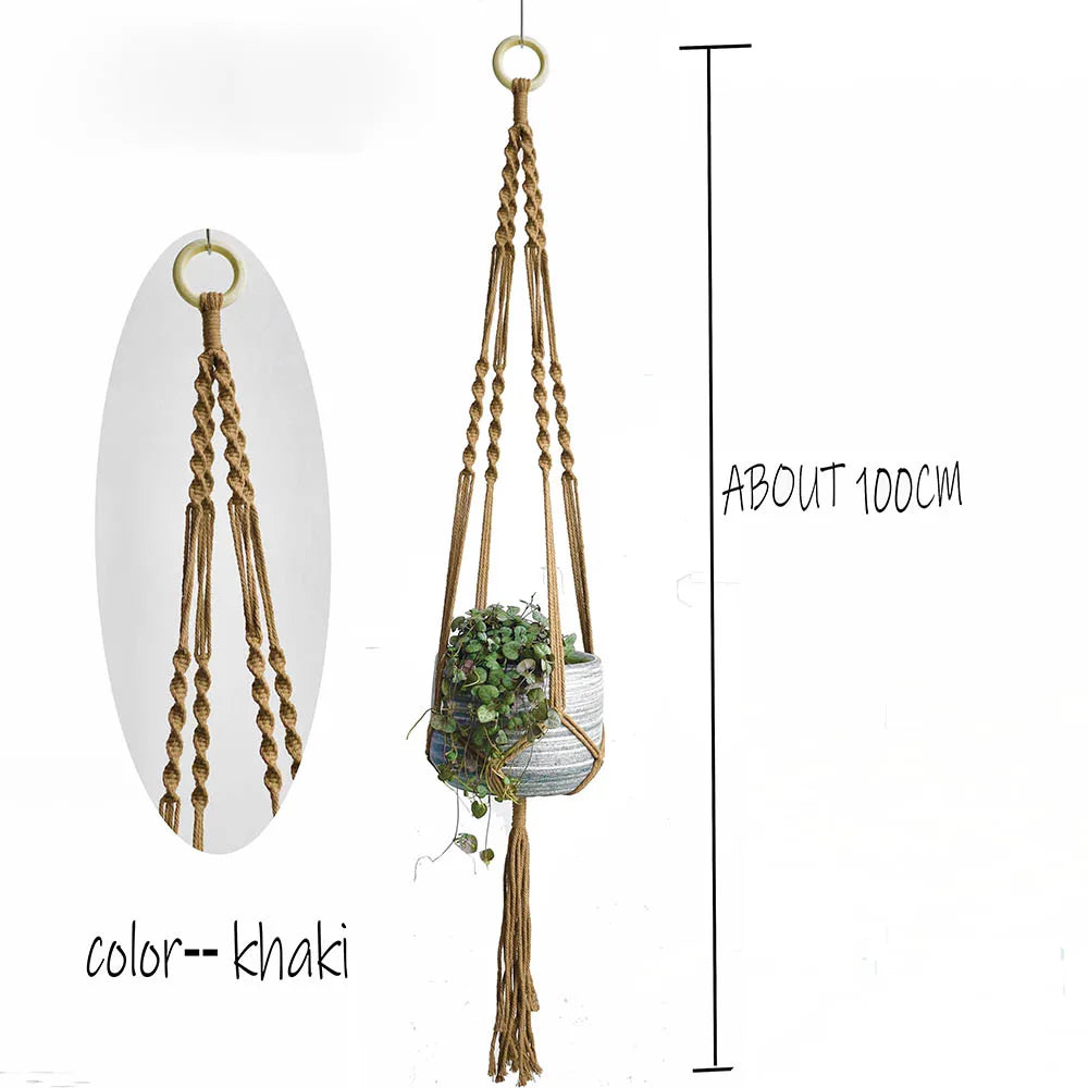 Hot sales macrame pot holder plant hanging for indoor window hanging for plant pot