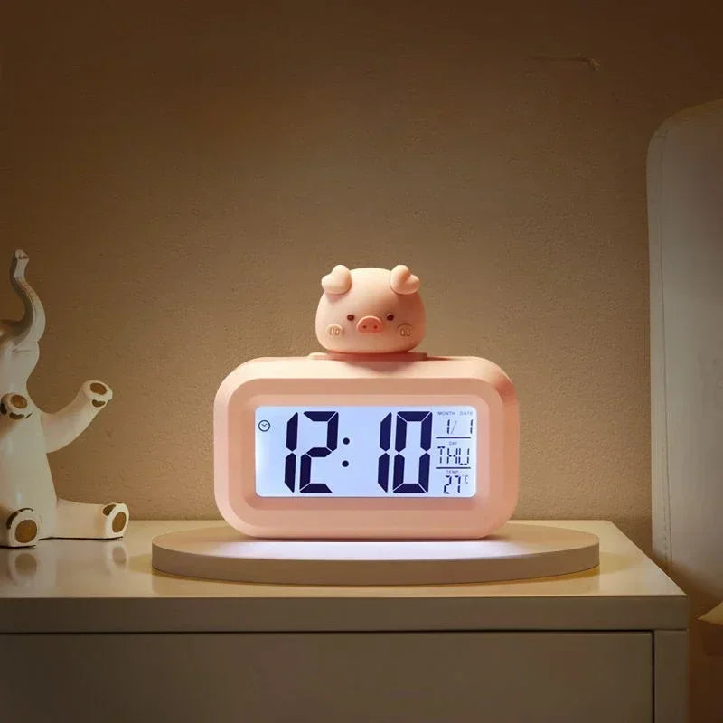 New Cartoon Music Stopwatch for Studying Time Management Date Countdown Timer Digital Table Clocks Reminder Desktop Alarm Clock