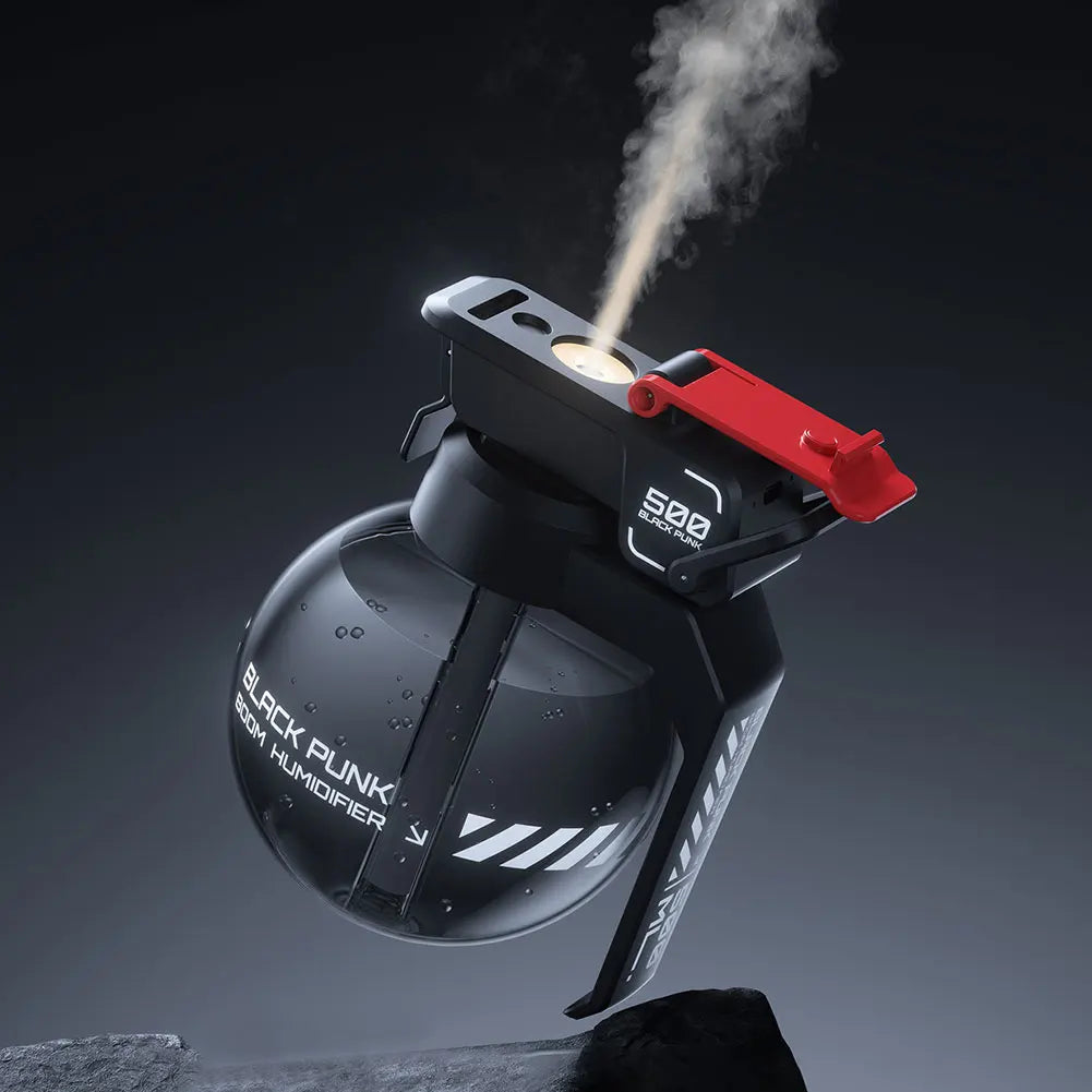 2025 Grenade Air Humidifier Essential Oil Diffuser Cyberpunk Decorative ir Diffuser Humidifier for Bedroom Home Office 500ml