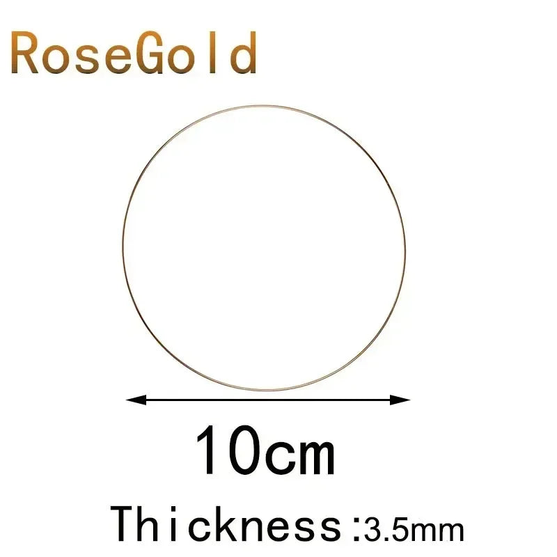 1/10pcs Metal Floral Hoop Gold For Crafts Party Decoration Metal Dream Catcher Ring for Macrame 10cm 15cm 20cm 25cm 30cm