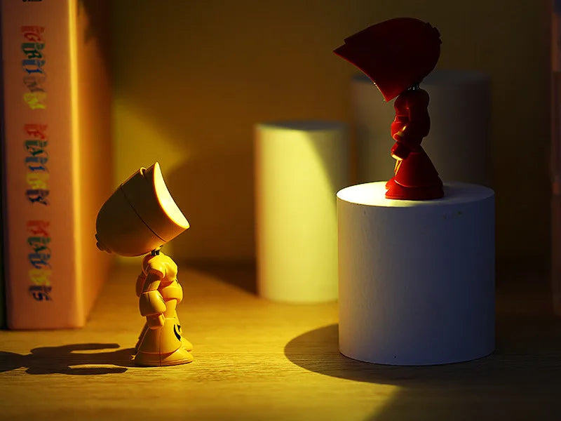 Mini Cute Cartoon Pet Table Lamp Folding Dimmiable Adjustable Angle AAA Battery Powered LED Night Light Eye Protection Lamp