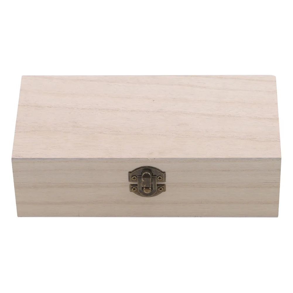 20*10*6 Cm Rectangular Durable Wooden Storage Box Retro Jewelry Box Gift Box Desktop Organizer Clamshell Container