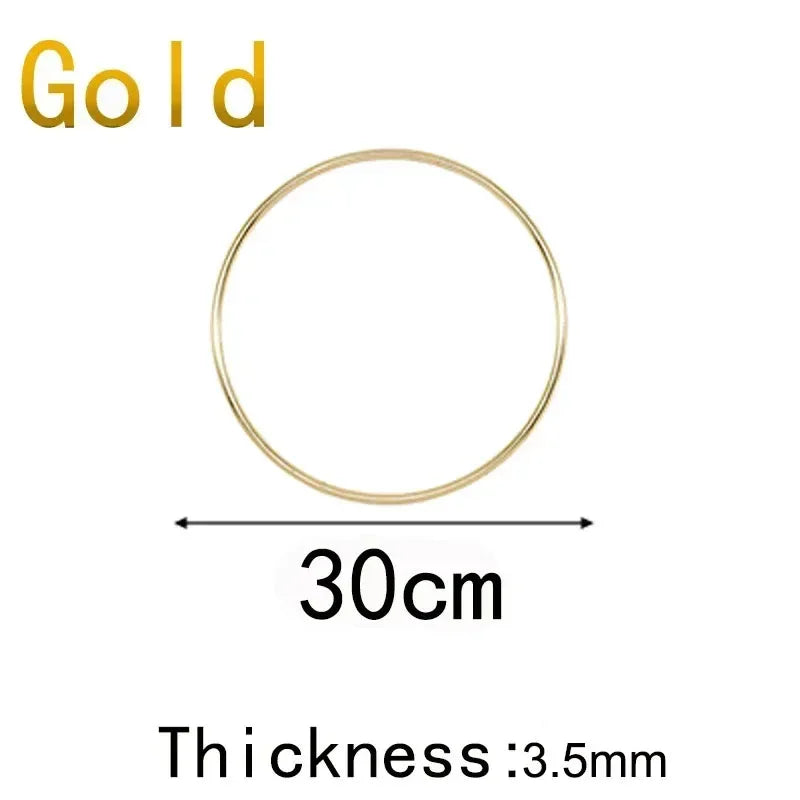 1/10pcs Metal Floral Hoop Gold For Crafts Party Decoration Metal Dream Catcher Ring for Macrame 10cm 15cm 20cm 25cm 30cm