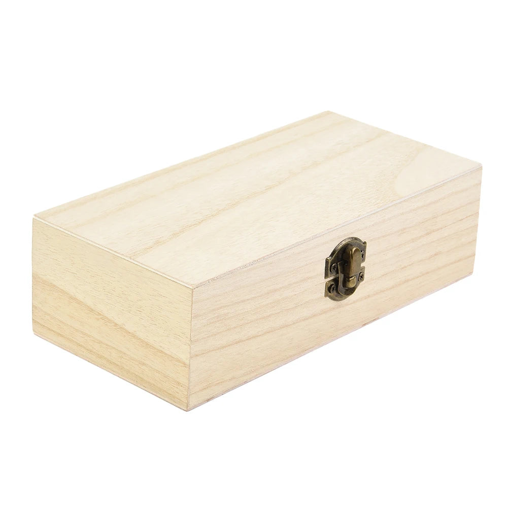 20*10*6 Cm Rectangular Durable Wooden Storage Box Retro Jewelry Box Gift Box Desktop Organizer Clamshell Container