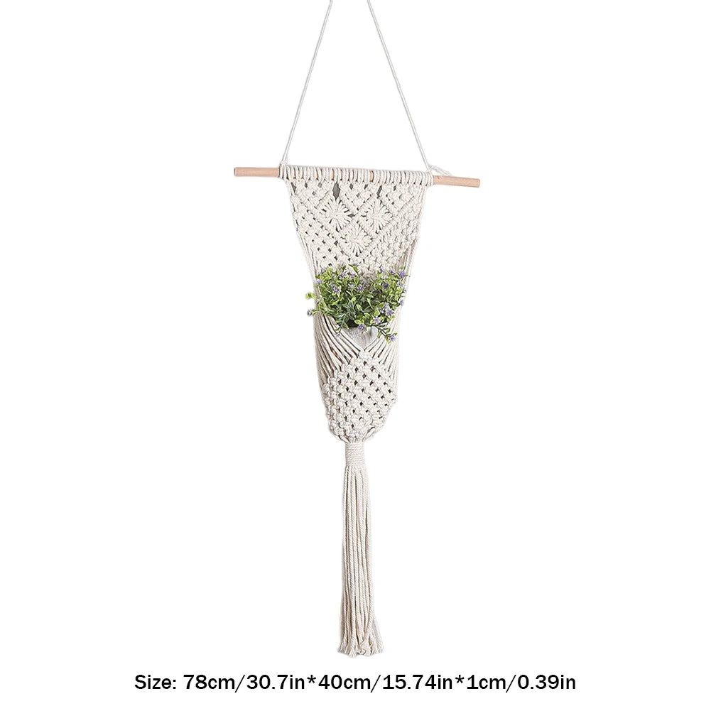 Macrame Woven Tapestry Bohemian Wall Hanging Tassel Fringe Tapestry Handmade Hanging Tassels Blanket for Bedroom Baby Nursery