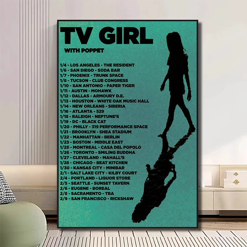 Classic TV Drama TV Girl Art Poster, Cover Magazine High-definition Printed Canvas Art, Used for Home Wall Decoration, Frameless