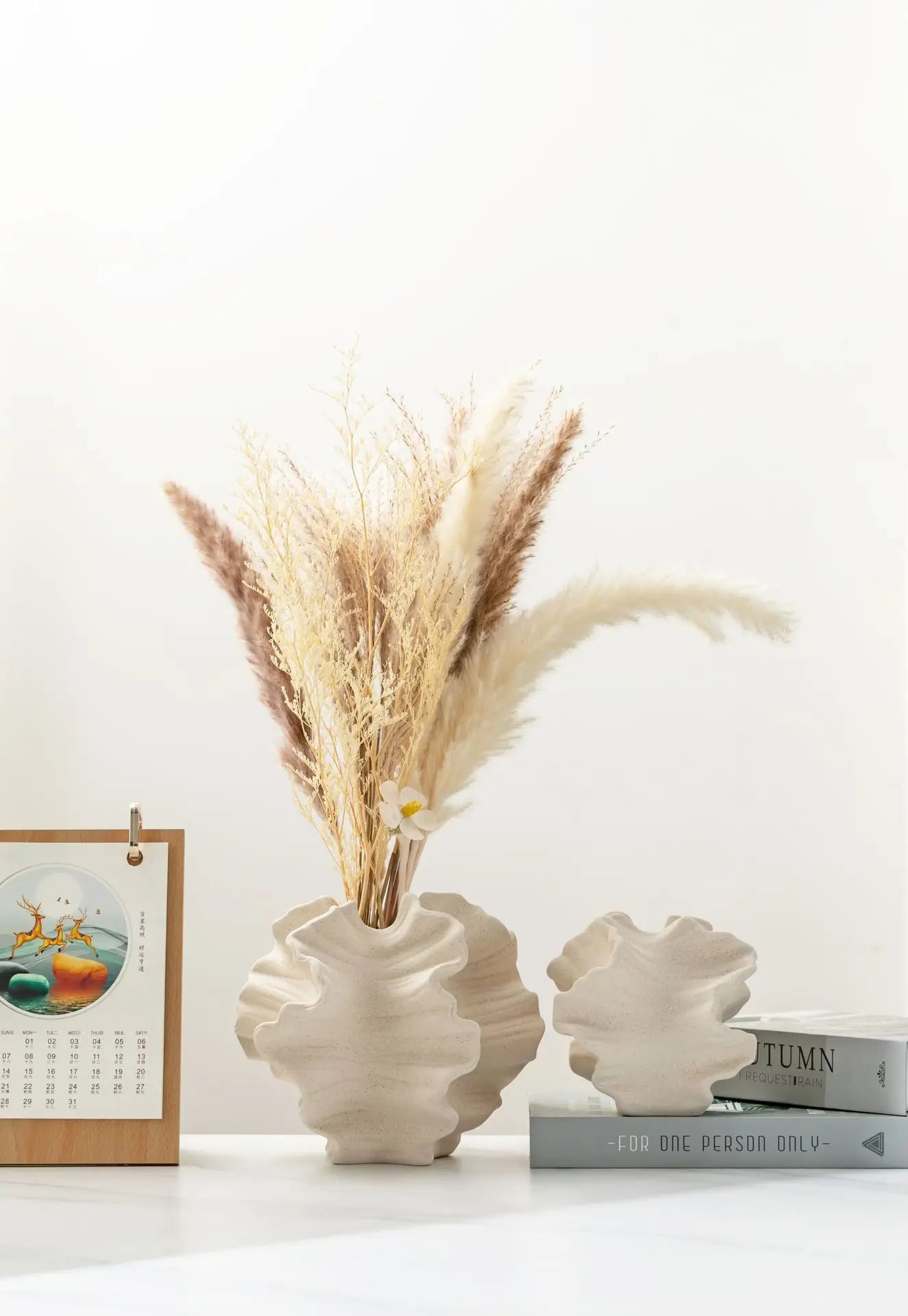 Creative Irregular Wrinkle Vase Abstract Crafts Ceramic Flower Pots Desk Decoration Porcelain Flowers Arrangement Floral Vases