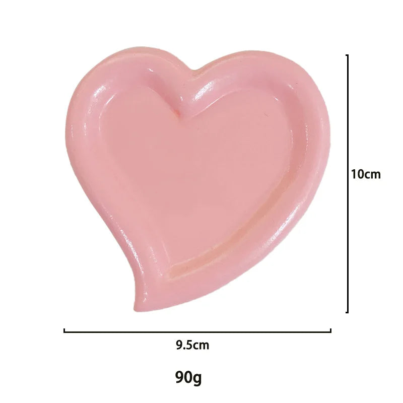 Creative Resin Trays Home Decor Jewelry Dish Heart Cloud Shape Storage Plate Organizer Watch Keys Holder Earrings Necklace Bowls