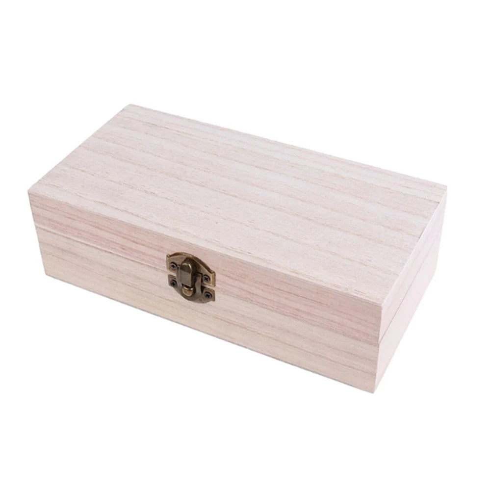 20*10*6 Cm Rectangular Durable Wooden Storage Box Retro Jewelry Box Gift Box Desktop Organizer Clamshell Container