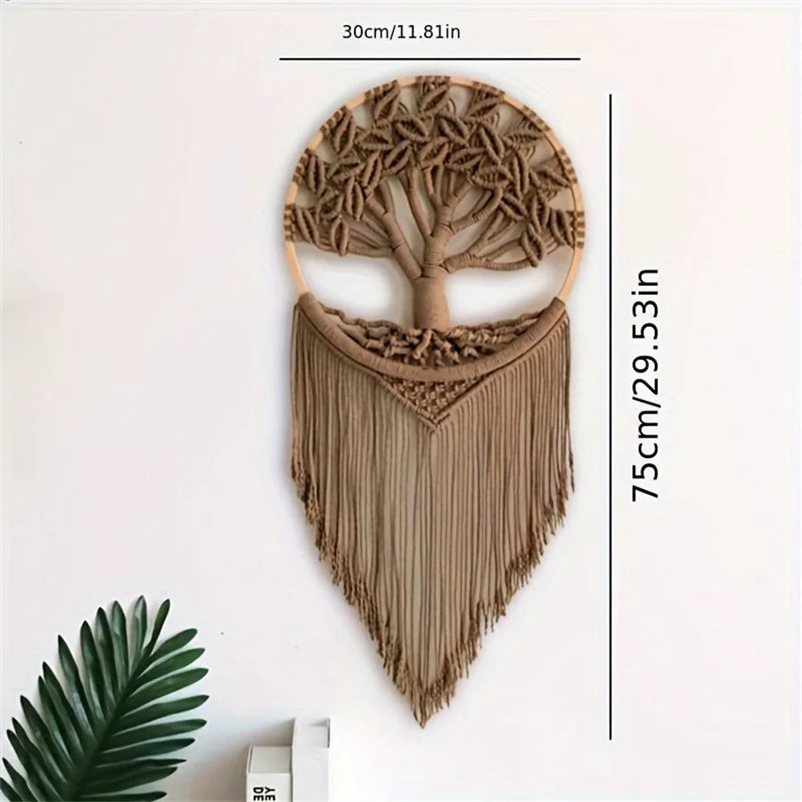 Tree of Life Macrame Wall Hanging Large Handmade Boho Wall Decor for Bedroom Nursery Apartment Dorm Home Decoration Gift Girl