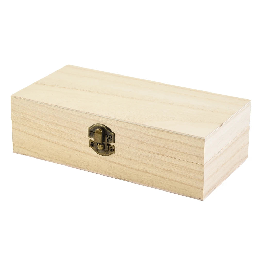 20*10*6 Cm Rectangular Durable Wooden Storage Box Retro Jewelry Box Gift Box Desktop Organizer Clamshell Container