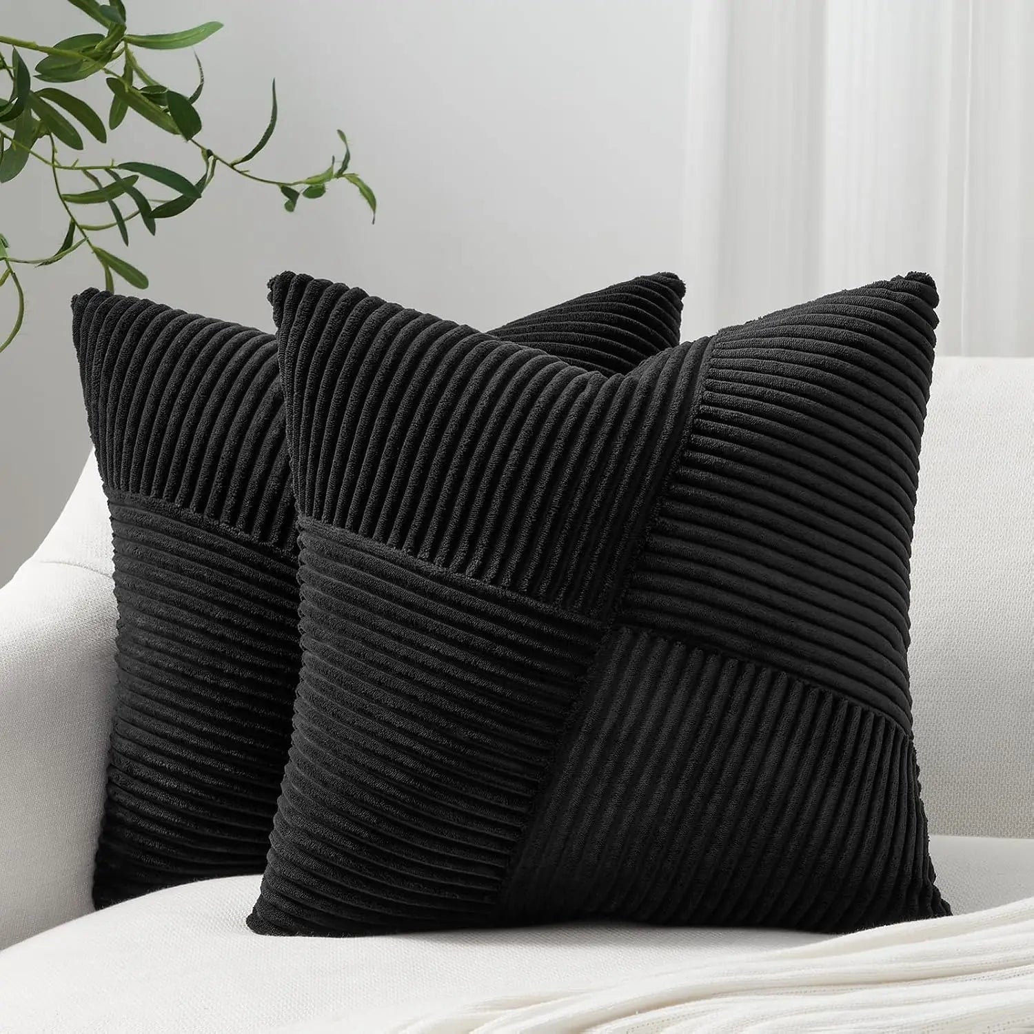 2025 New Spring Decorative Throw Pillow Covers Corduroy Boho Windmill Textured Cushion Cover 45x45CM Pillowcases Home Decor