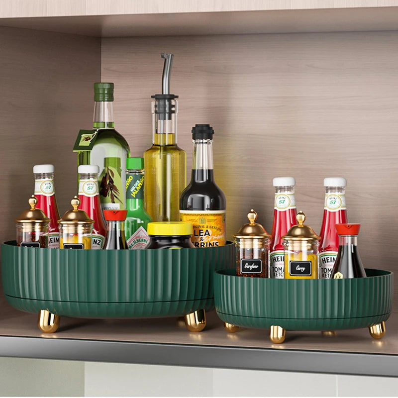 Makeup Perfume Organizer Tray 360° Rotating Lazy Susan, Spinning Organizer and Skincare & Cosmetics Storage with Large Capacity