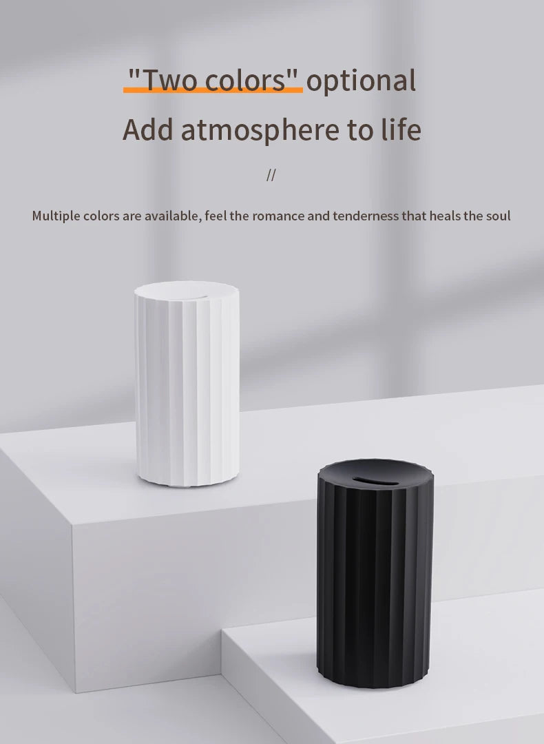 Car Diffuser Flame Humidifier Essential Oil Aroma Aromatherapy Diffuser Auto Air Purifier Air Freshener With LED Light