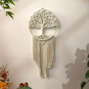 Tree of Life Macrame Wall Hanging Large Handmade Boho Wall Decor for Bedroom Nursery Apartment Dorm Home Decoration Gift Girl