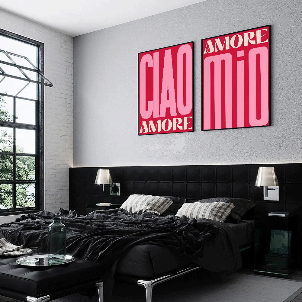 1pc Inspired Music Amore Mio Music Lyrics Gig Indie Rock Poster Self-adhesive Art Waterproof Paper Sticker House Room Wall Decor