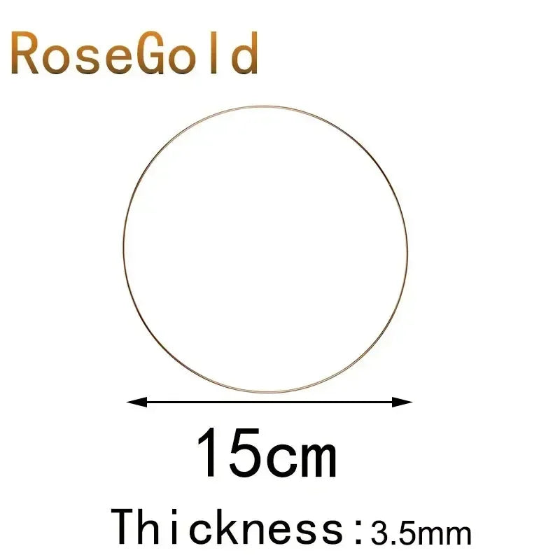 1/10pcs Metal Floral Hoop Gold For Crafts Party Decoration Metal Dream Catcher Ring for Macrame 10cm 15cm 20cm 25cm 30cm