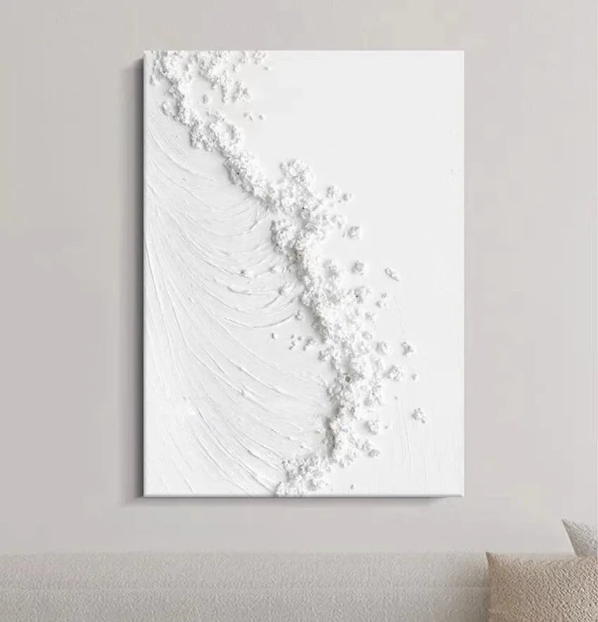 Conceptual White Line Abstract Canvas Painting Living Room Modern Wall Art Home Decoration Painting Frameless Painting