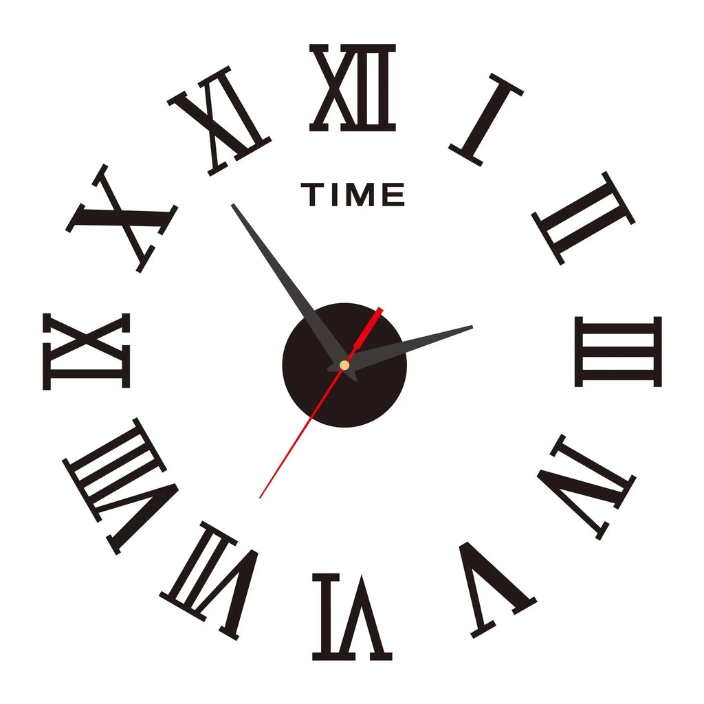 3D Luminous Wall Clock Frameless Acrylic DIY Digital Clock Wall Stickers Mute Clock for Living Room Bedroom Office Wall Decor