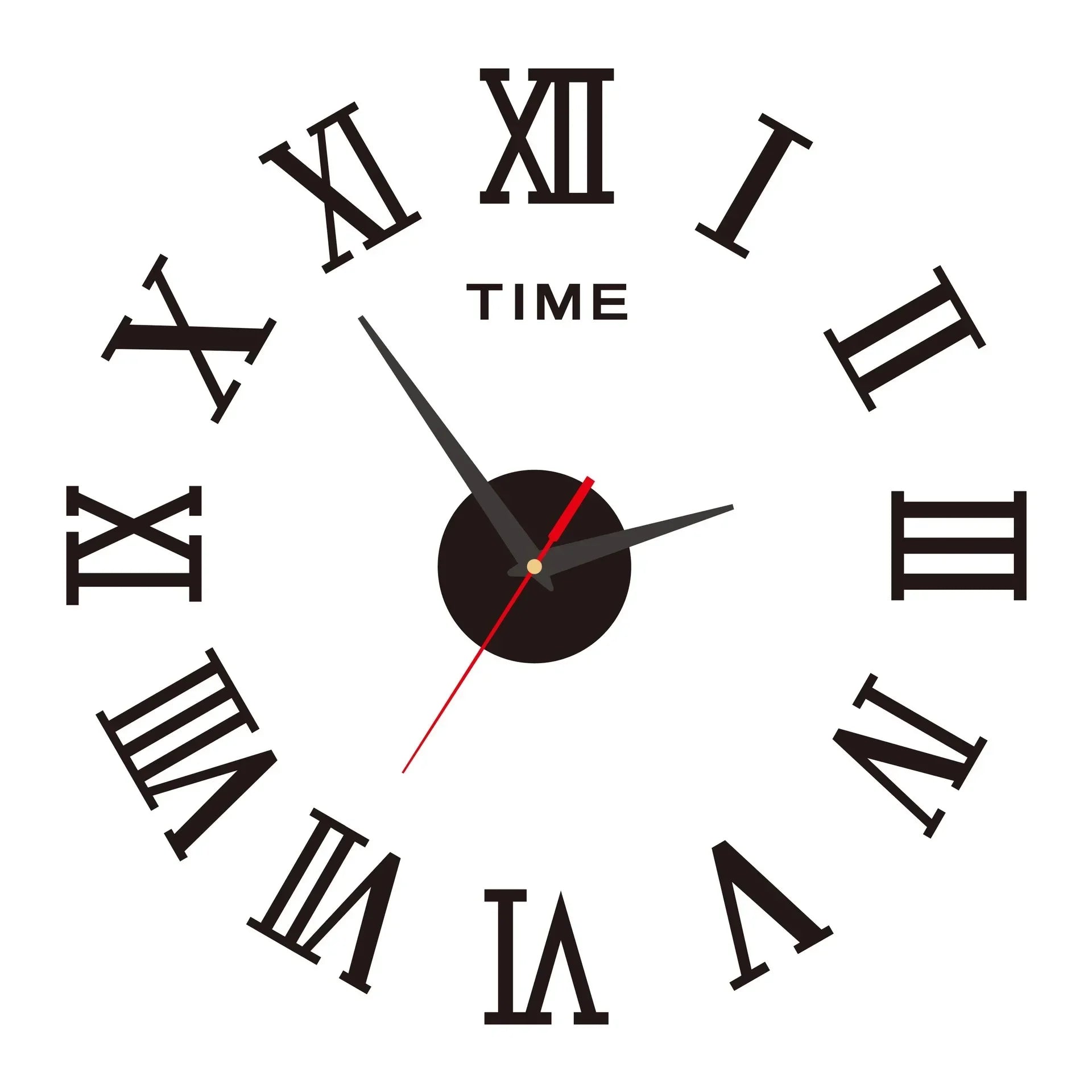 3D Luminous Wall Clock Frameless Acrylic DIY Digital Clock Wall Stickers Mute Clock for Living Room Bedroom Office Wall Decor