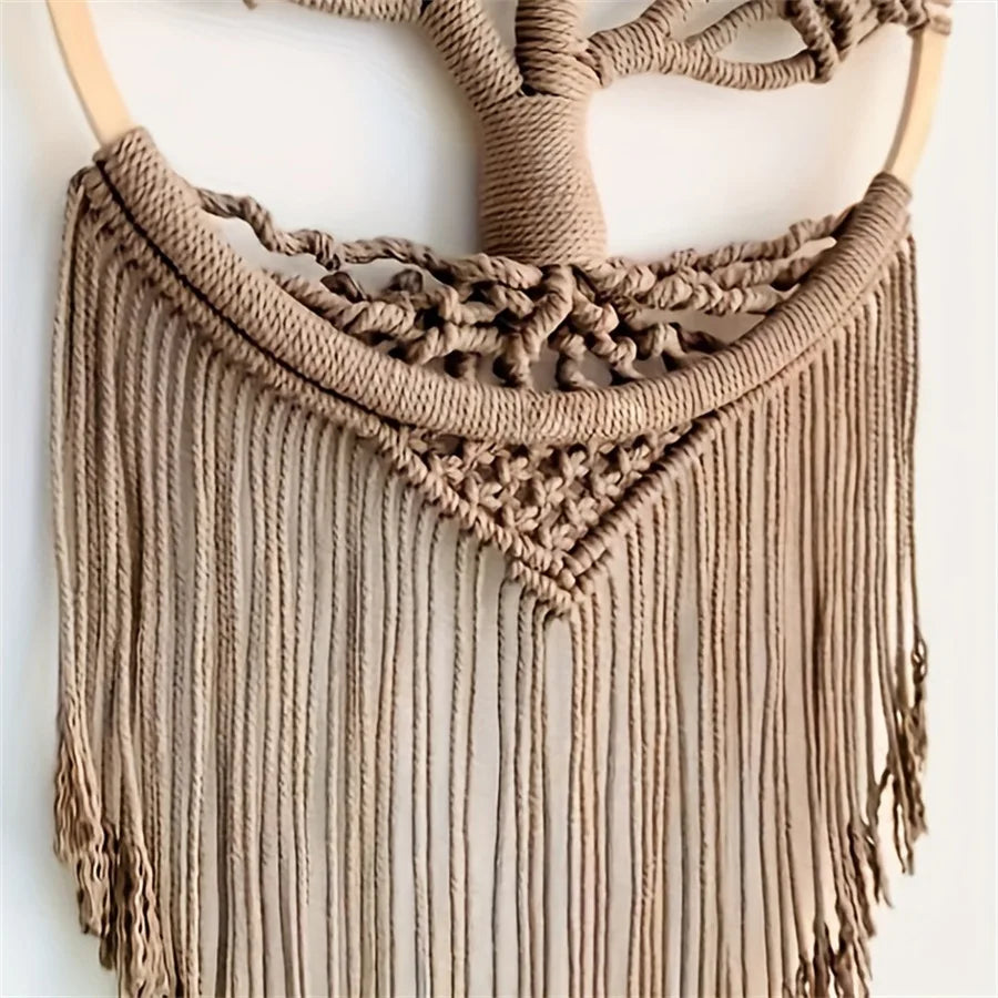 Tree of Life Macrame Wall Hanging Handmade Woven Boho Home Wall Decor for Bedroom Nursery Apartment Dorm Decoration,Gift Girl