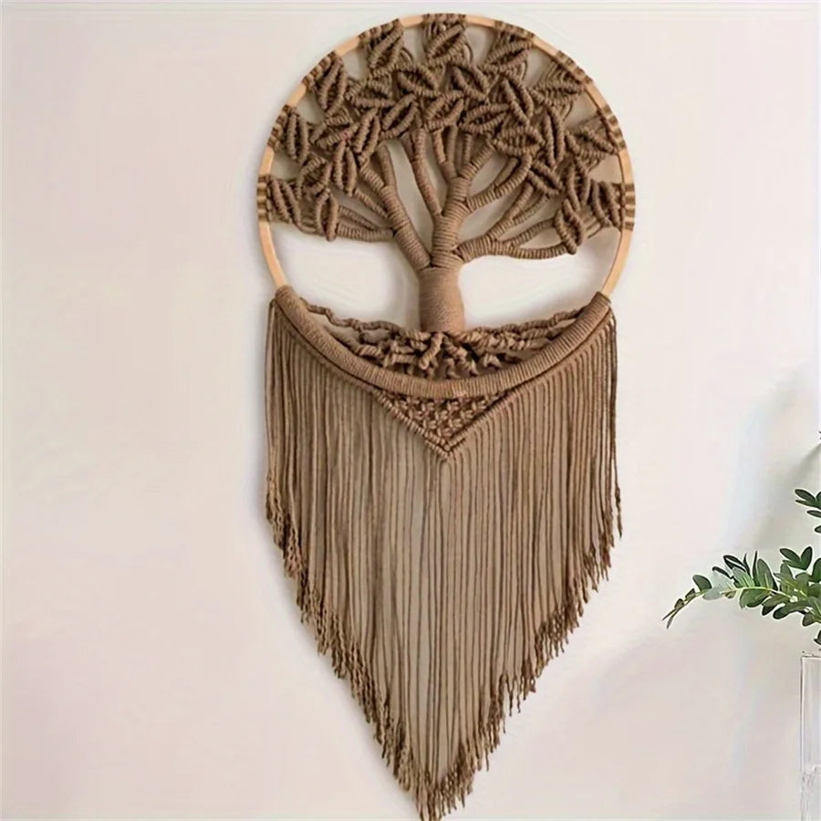 Tree of Life Macrame Wall Hanging Large Handmade Boho Wall Decor for Bedroom Nursery Apartment Dorm Home Decoration Gift Girl