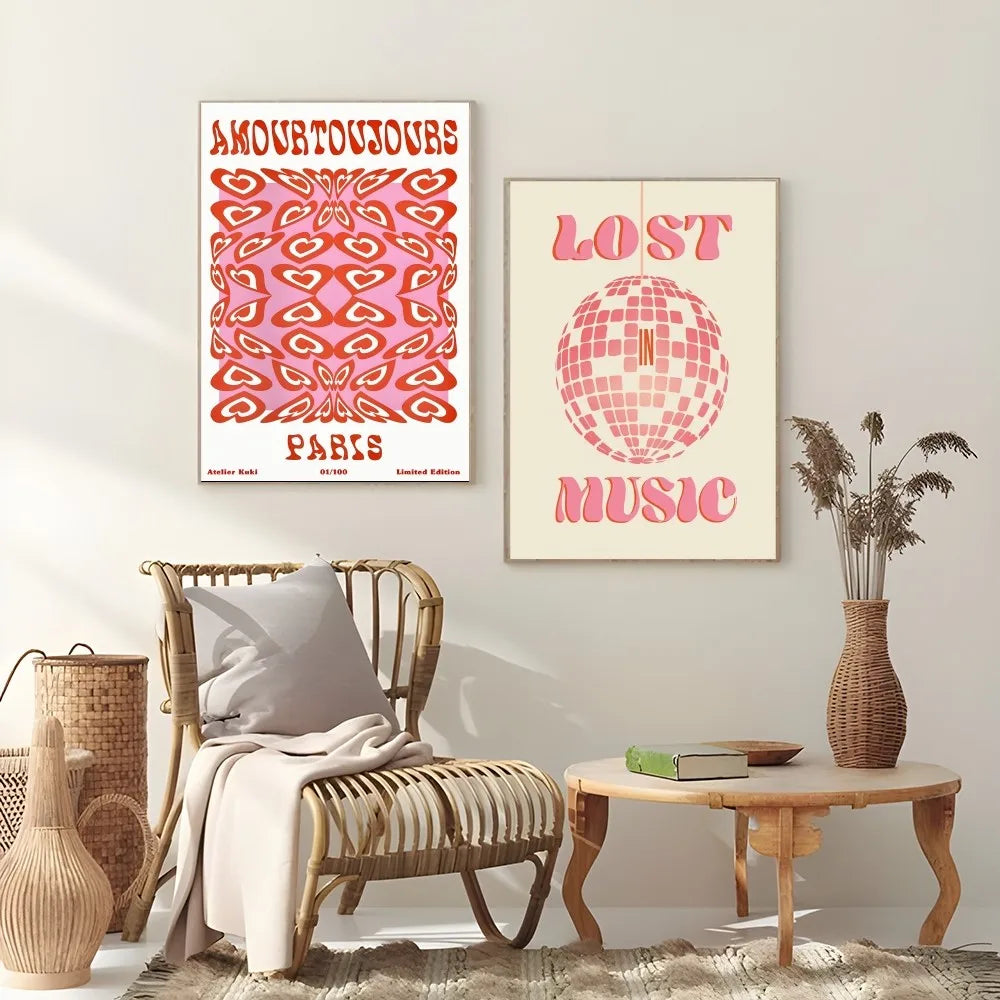 Abstract Feminist Color Letter Art Woman Good Poster Sticky Wall Art Printing Waterproof Home Living Bed Room Aesthetic Decor