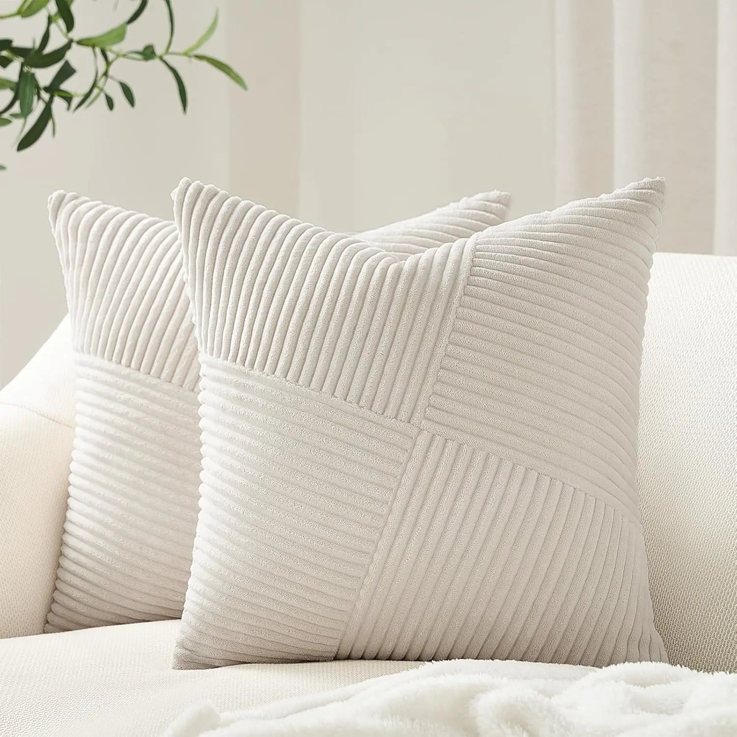 2025 New Spring Decorative Throw Pillow Covers Corduroy Boho Windmill Textured Cushion Cover 45x45CM Pillowcases Home Decor